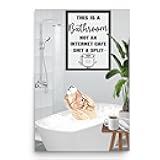 Funny Chestnut Dwarf Miniature Horse Wall Art Poster 12x18 Inches Unframed - This is a Bathroom Not an Internet Cafe - Gifts for Horse Lovers