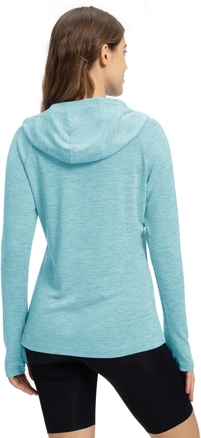 TBMPOY Womens UPF 50+ Sun Protection Hoodie Shirt Long Sleeve Fishing Hiking Outdoor UV Shirt Lightweight - Image 6