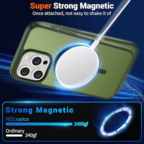 Miniatura 40 de SUPFINE Funda magnética para iPhone 11 (compatible con MagSafe) (protección contra caídas de grado militar), translúcida mate a prueba de golpes