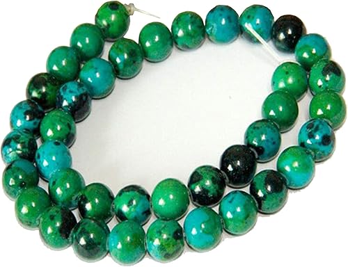 Miniatura 3 de Cuentas de piedra fénix de 0.315 pulgadas, 45 cuentas redondas sueltas y lisas para hacer joyas, manualidades, 1 hebra (cuentas de piedra fénix de