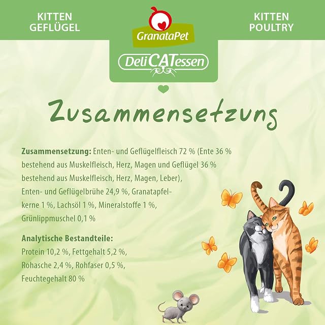 Foto 4 de 6 de GranataPet Delicatessen Kitten/Junior de Aves de Corral, Comida húmeda para Gatos