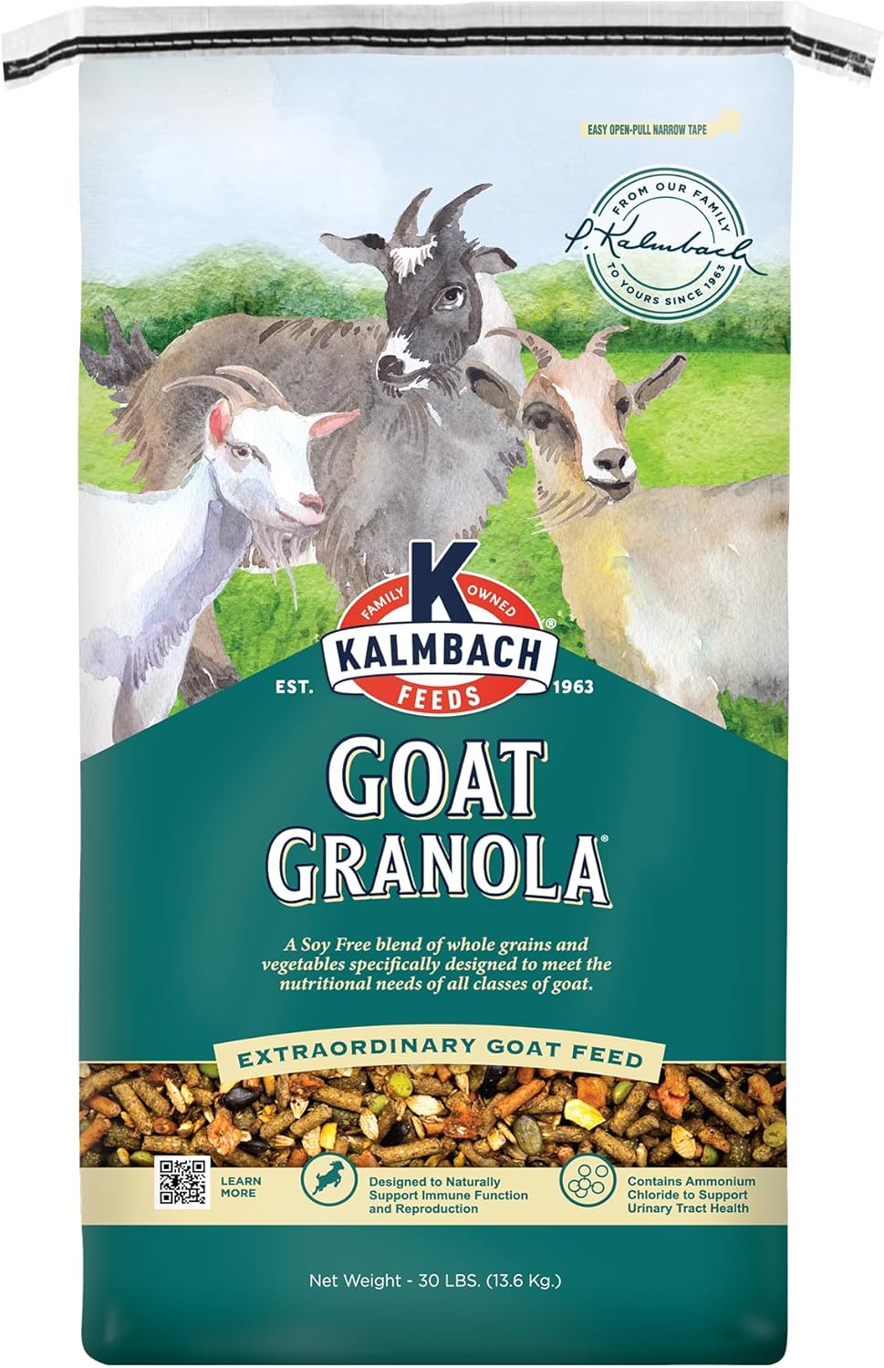 Kalmbach Feeds Goat Granola Soy Free Extraordinary Goat Feed, 30 lb