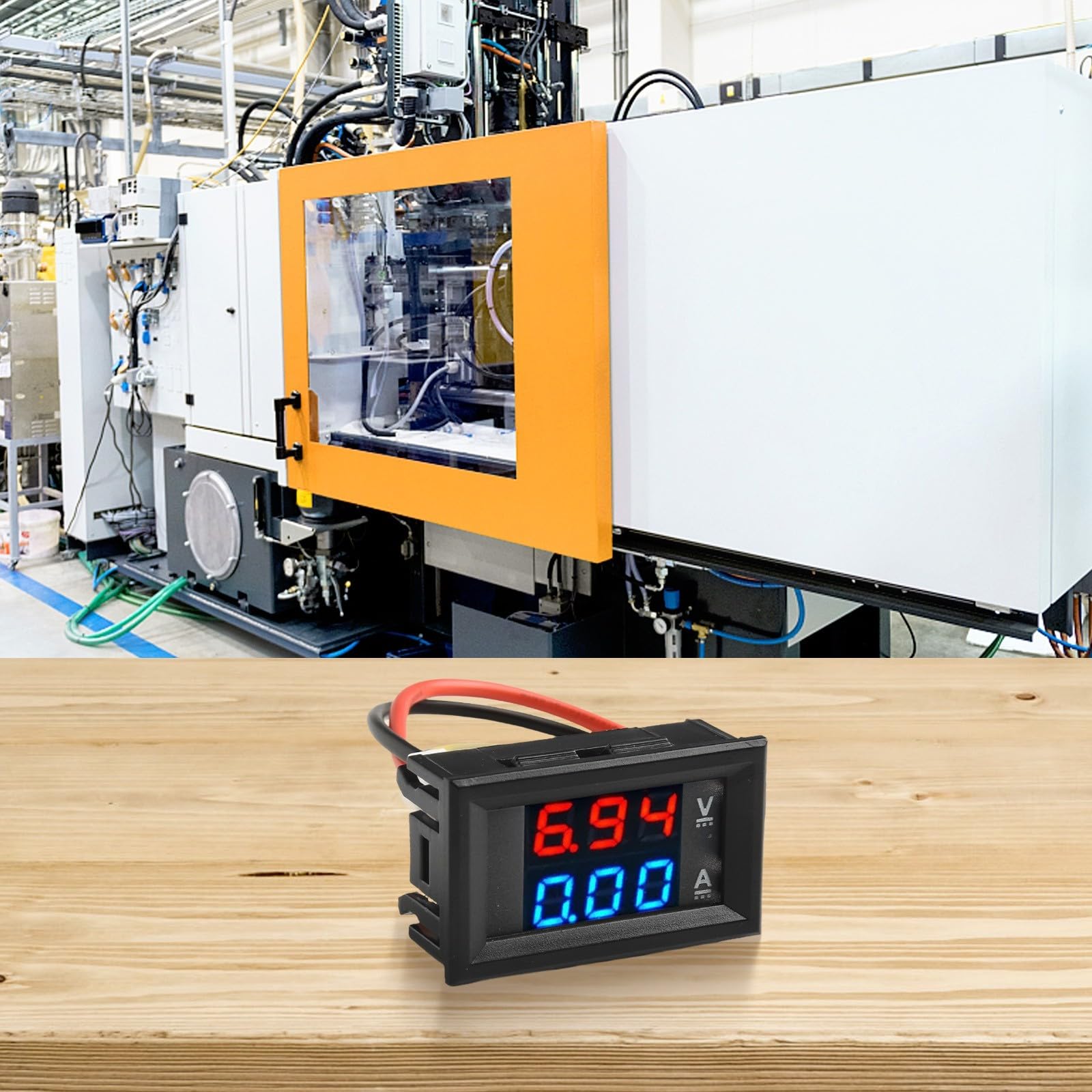 Voltmetro Digitale Amperometro DC 100V 10A Pannello Doppio Display Led