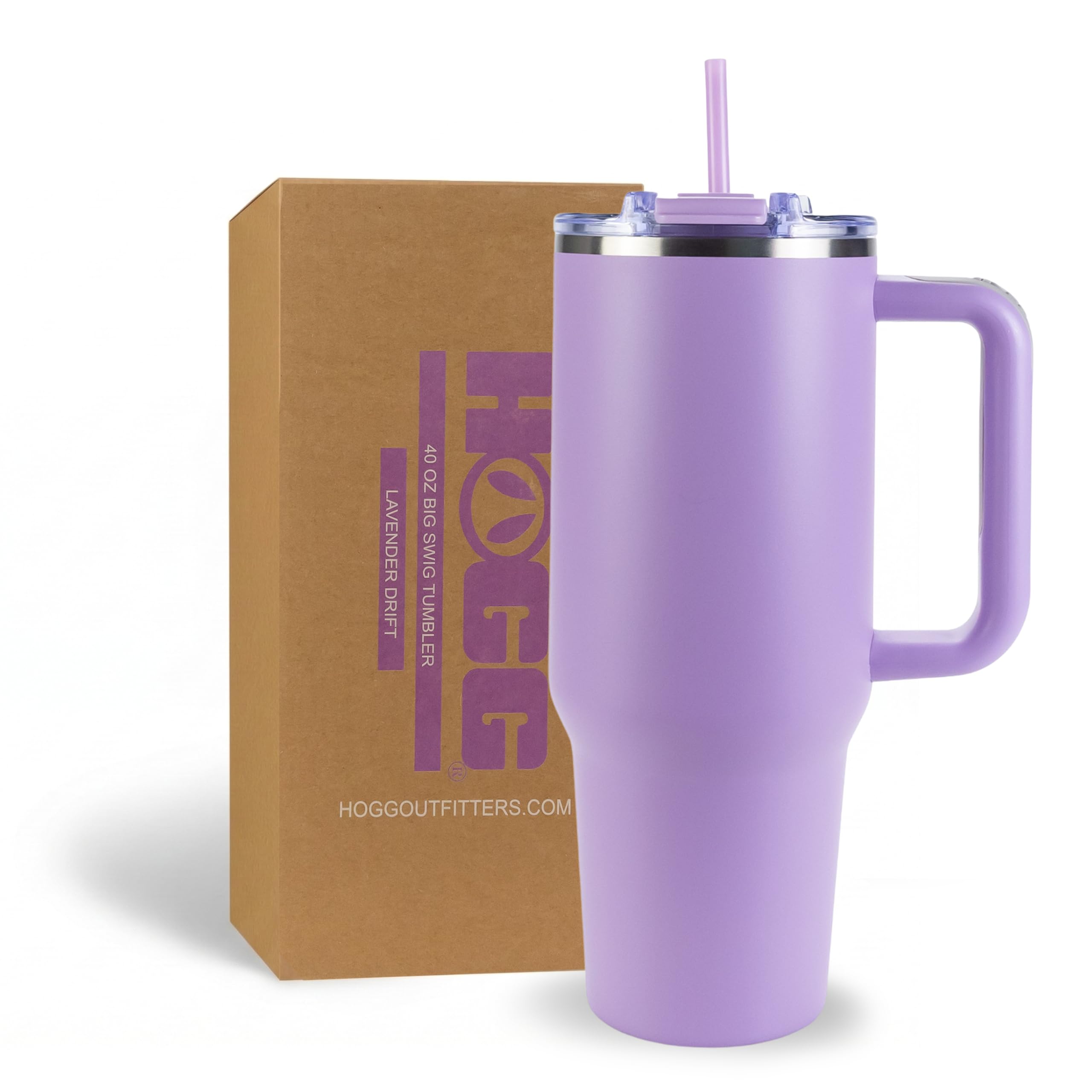 Big Swig 40oz Tumbler with Handle and Straw - Lavender Drift, 40 oz Tumbler, Insulated Cup with Handle, 40oz Water Bottle with Straw, Thermal Cups, Leak Proof Lid, Travel Mugs, Stainless Steel