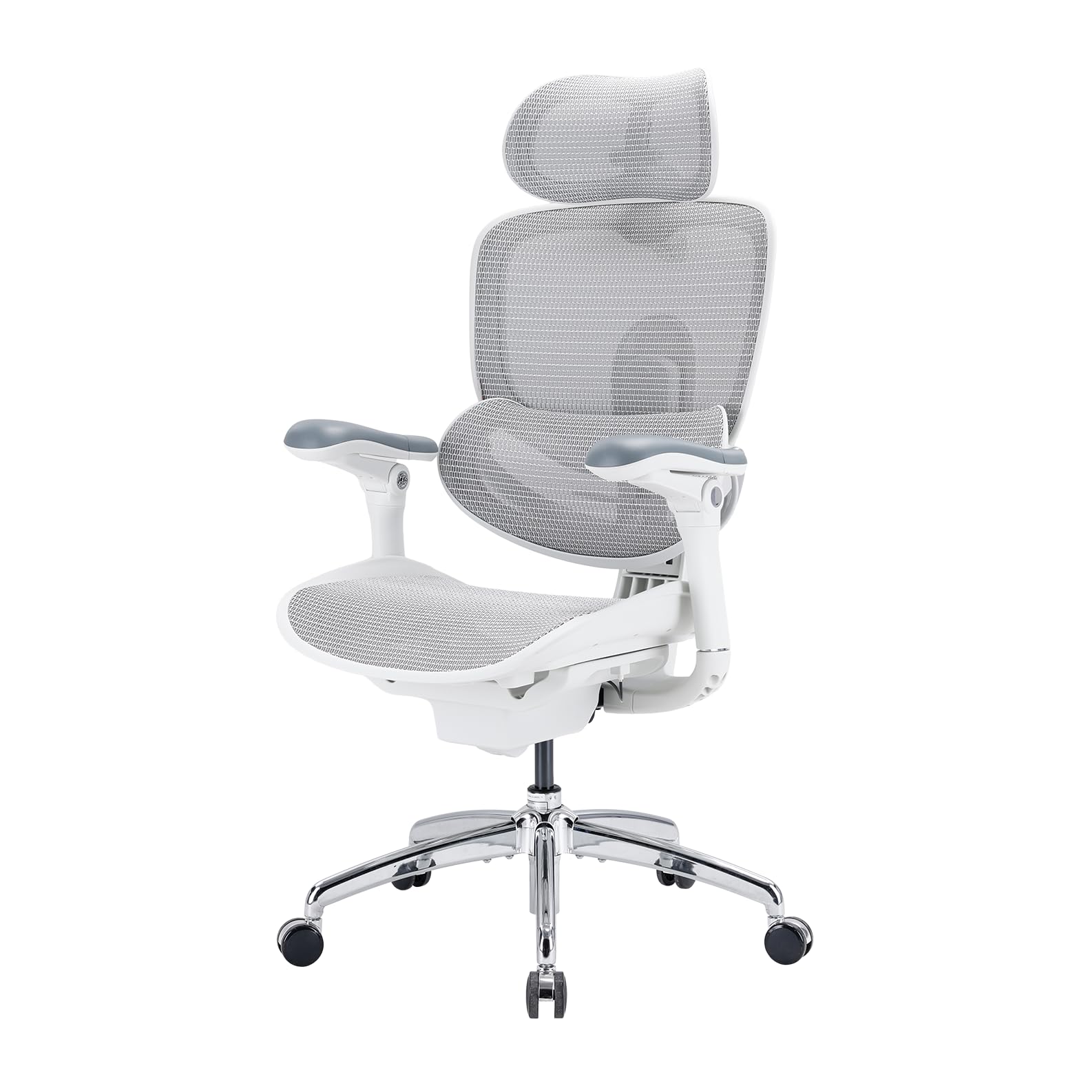 SIHOO SIHOO Doro C300 Pro V2 Ergonomic Office Chair Without Footrest, Full-Body Adaptive Support, 8D Armrests & Breathable Mesh, Comfy High Back Computer Desk Chair for Long Hours, 135° Recline (White)