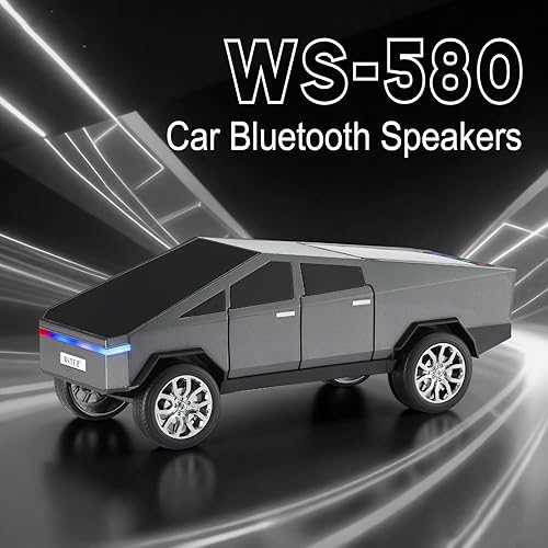 Miniatura 2 de WS-580 Futurista Camión Modelo Bluetooth Replica Altavoz con pantalla LED - TWS estéreo, radio FM, reproducción USBTF, micrófono incorporado, regalo