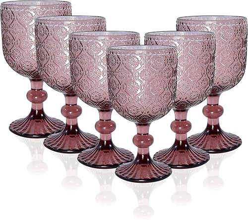 Miniatura 17 de Hobnail - Juego de 6 vasos para beber, juego de cristalería vintage de 14 onzas, vaso de agua verde en relieve para cerveza, jugo, cóctel, whisky,