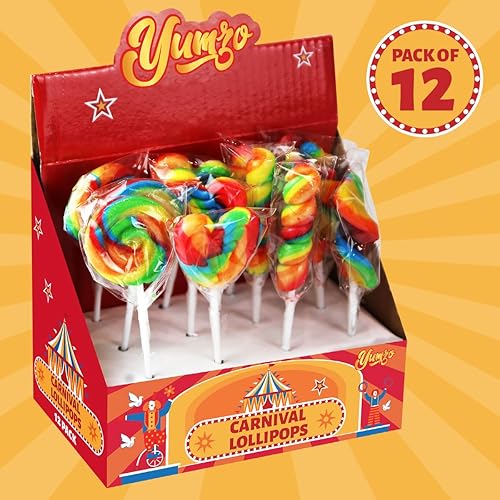 Miniatura 4 de Piruletas de carnaval con diseño de arcoíris, remolinos y paletas redondas de unicornio para fiestas, regalos de fiesta de unicornio, envueltos