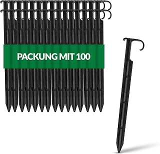 GARDENIX 100 Stück AquaPIN Gartenschlauch Anker Boden Erdspiess Befestigungsanker für Tropfschlauch Perlschlauch Steckgabel