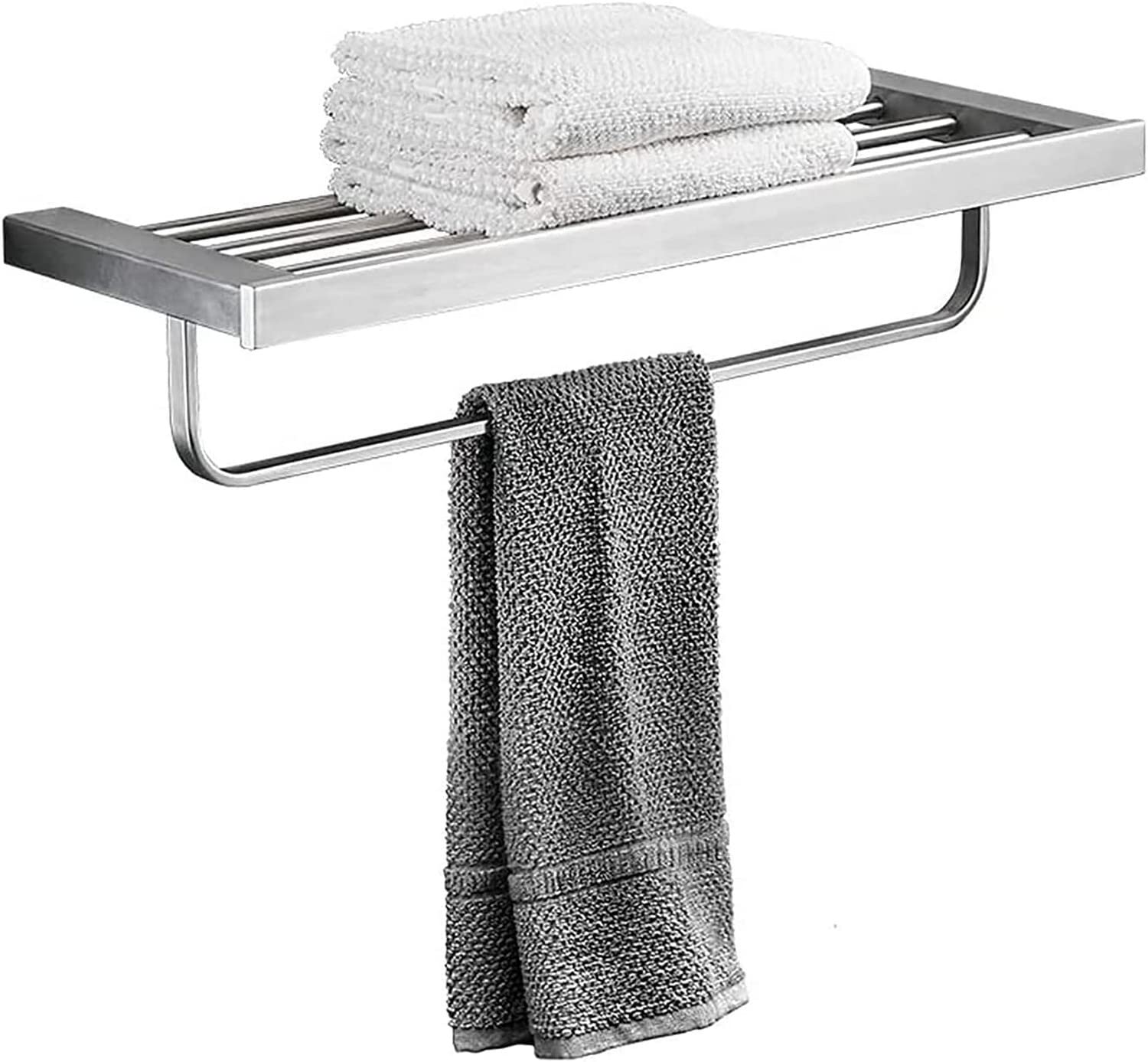 GLETSF Universal Towel Rack Towel Bar Double Layer Bathroom Towel Rack Towel Rack Stainless Steel Thick Towel Rack Wall Mounted Towel Bar Bracket Towel Hanging Bar Bathroom Towe