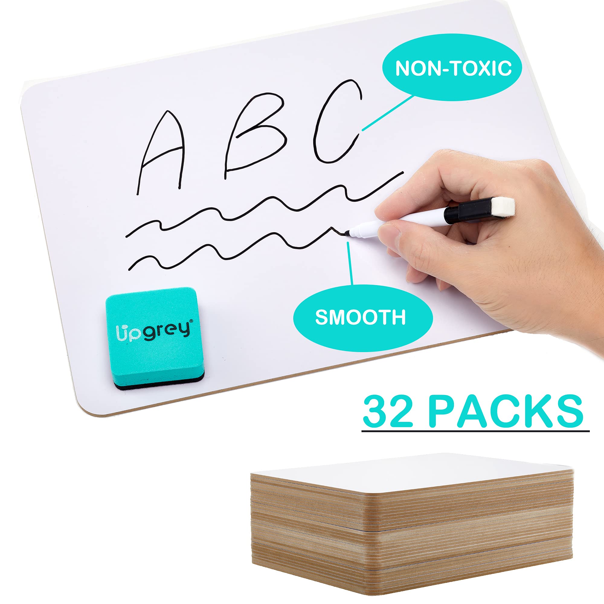 32 Pack Dry Erase Lapboards, DoubleSided Small White Board for