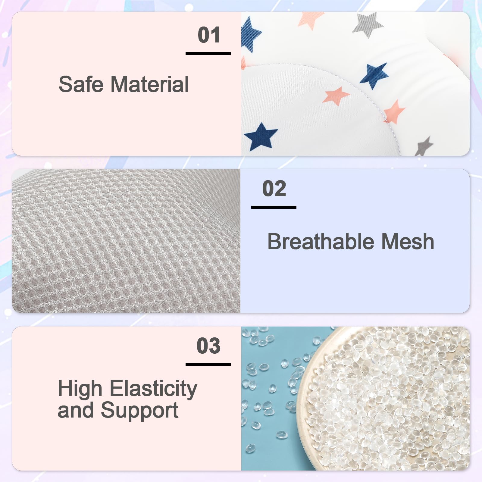 Coussin de Bain pour Bébé, Coussin de bain pour nouveau-né, Coussin De Baignoire Bébé, Coussin de Suspension pour le Bain de Bébé, pour Nouveau-Né 0-18 Mois