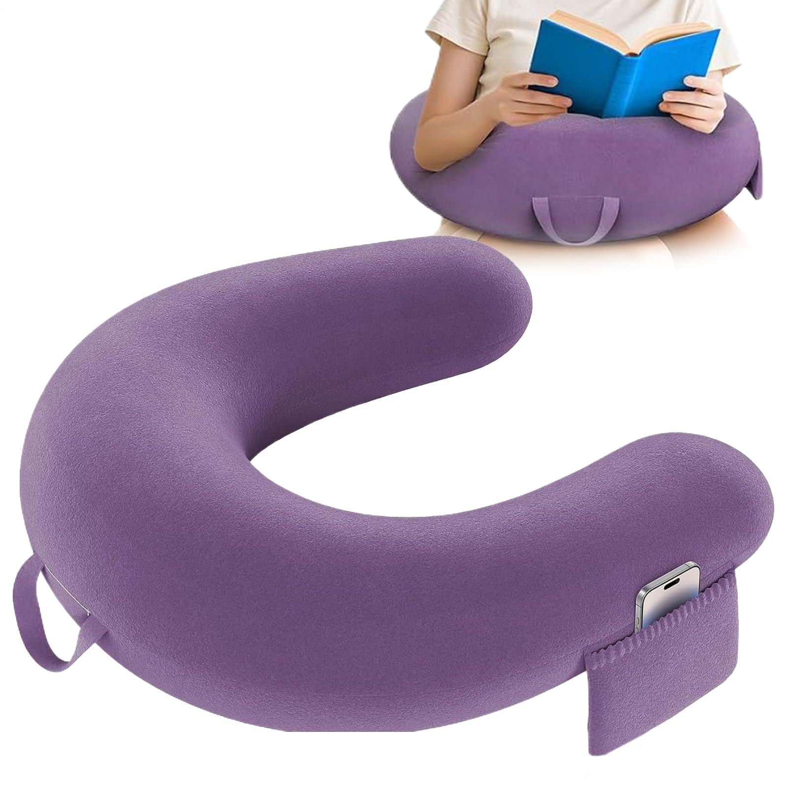 Poduszka Do Czytania Na Kolana Ergonomiczna Podkładka W Kształcie Litery U | Poduszka Do Czytania W Łóżku Dla Dzieci i Dorosłych Wsparcie Rąk Zmniejszające Zmęczenie Łóżko Biurko Podłoga Siedzenie