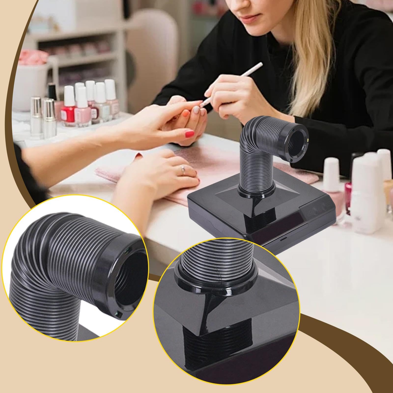 Aspiradora de mesa con tubo retráctil y giratoria, ideal para de trabajo.
