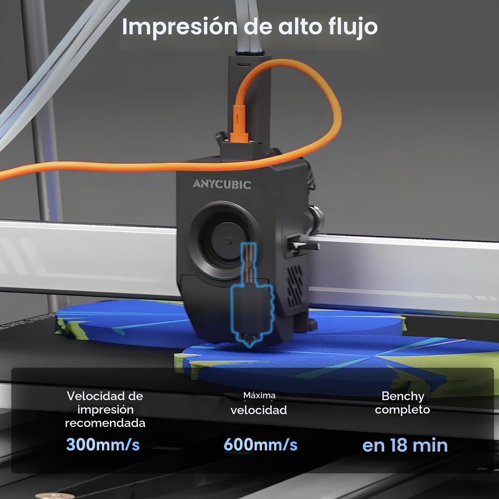 Actualización Kobra 3 Max Hotend Extrusor Bi-Metal de repuesto con 0.4/0.6/0.8mm Quick-Swap Boquillas de Acero Endurecido y Cubierta Silicona Compatible with Anycubic Kobra 3 Max/Combo Impresora 3D