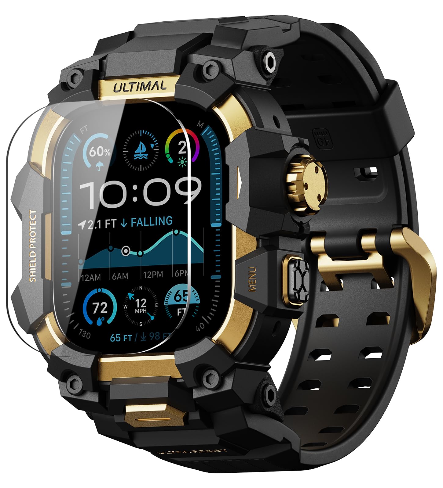 コンパチブル Apple Watch Ultra バンド アップル ウォッチ バンド 49mm ケース 一体型, ミリタリーグレード耐衝撃バンパーカバーTPU/TPE Amazon.co.jp: ULTIMAL コンパチブル Apple Watch Ultra 3/Ultra 2