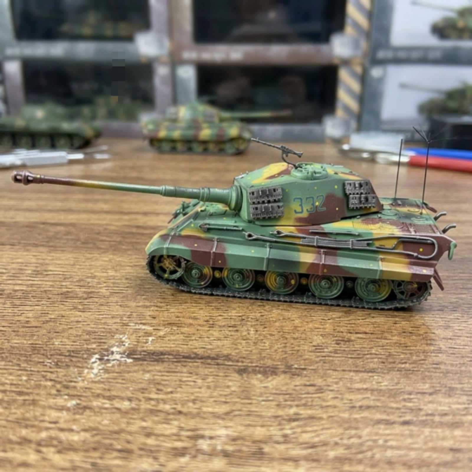 Alloy Vehicle Carro Armato Modello in 1/72 Veicolo Miniatura Storica Lega Peso Circa120g Torretta Girevole Canna, style to 2