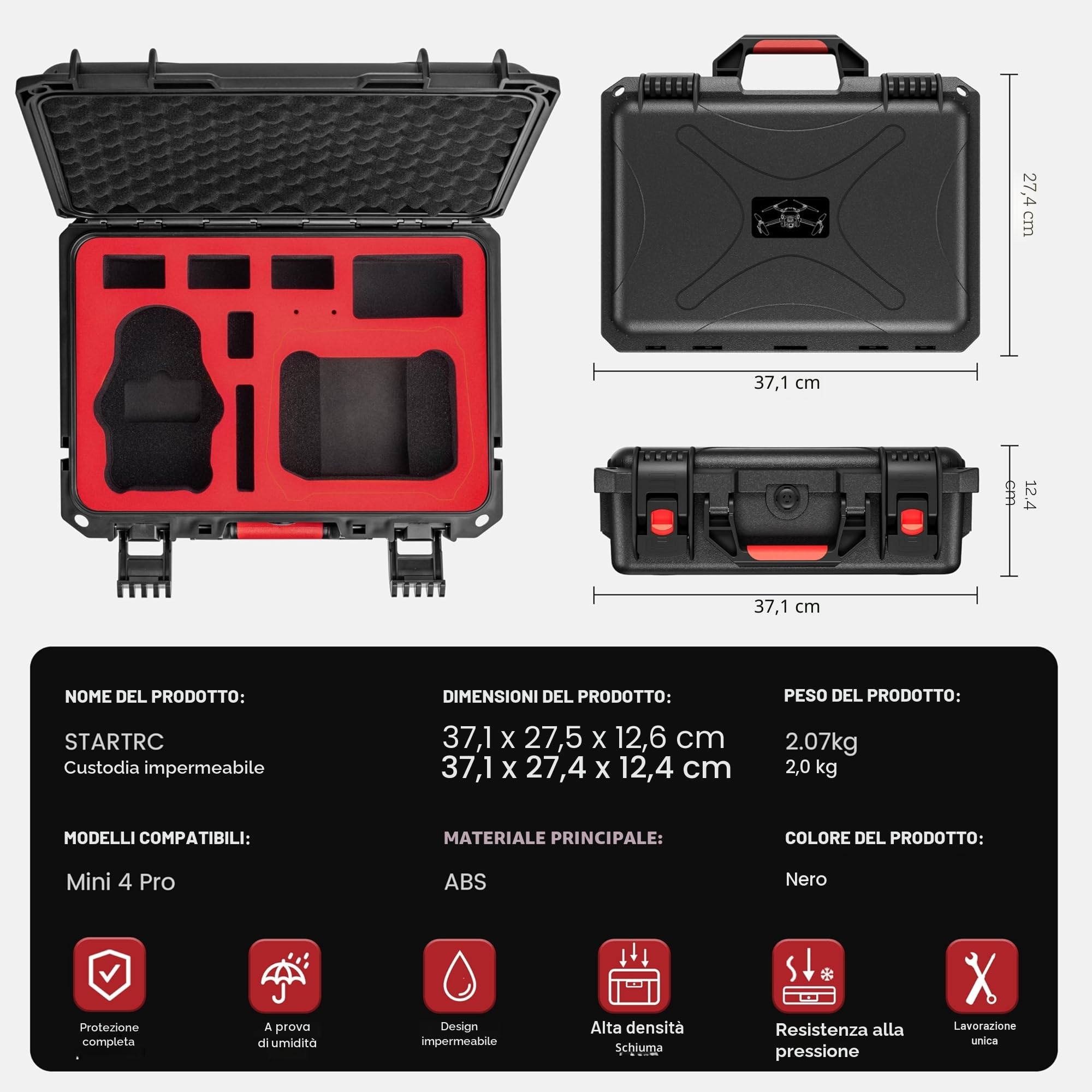 STARTRC Mini 3Pro Custodia Rigida Impermeabile per DJI Mini 3 Pro RC Accessori