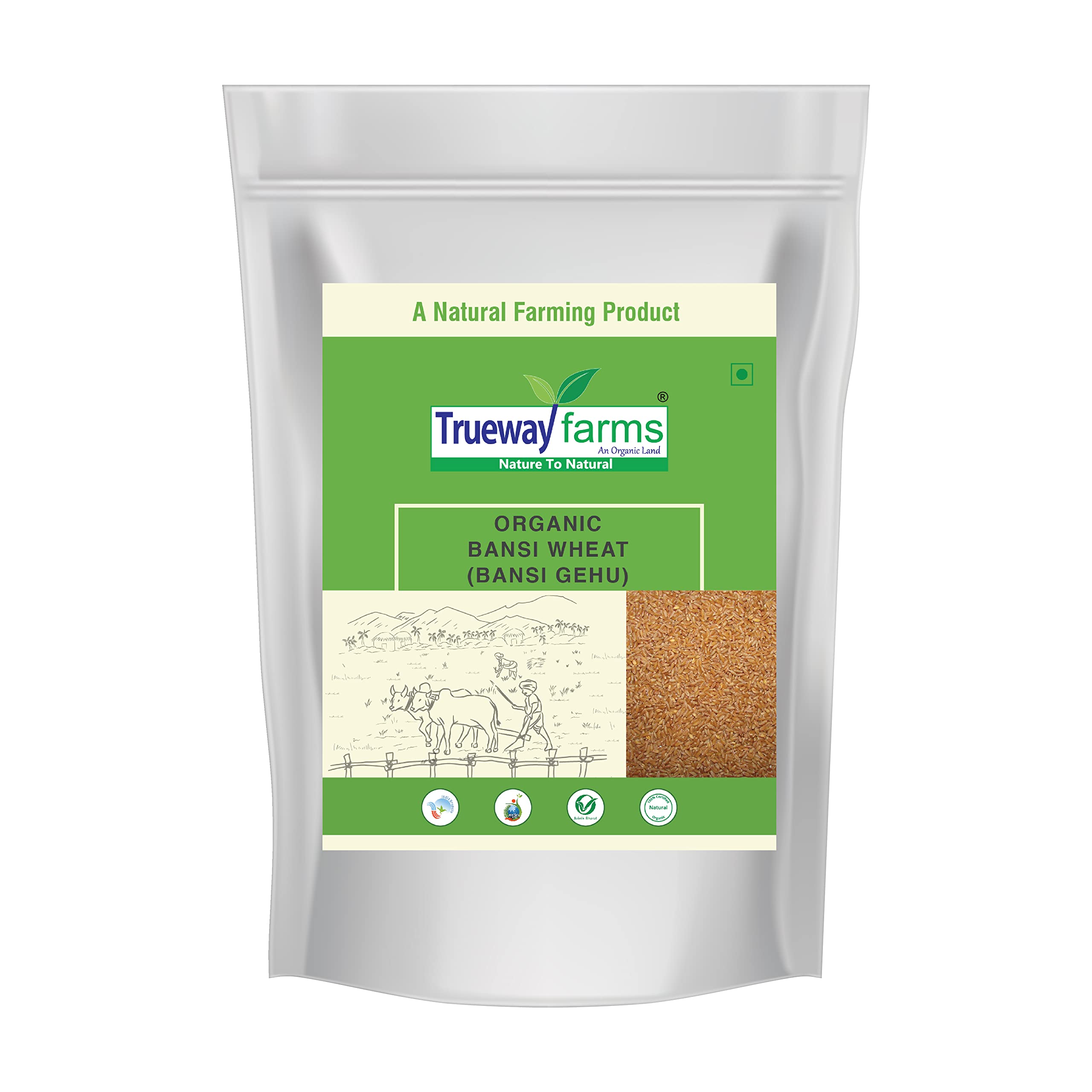 TRUEWAY FARMS - AN ORGANIC LAND -NATURE TO NATURAL Organic Bansi Wheat (Bansi Gehu) 1 kg