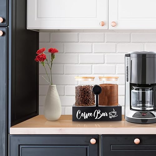 Miniatura 6 de ANPHSIN 2 recipientes de café de vidrio de gran capacidad de 49 onzas, tarros de almacenamiento sin BPA con tapas de estante y cuchara para café en