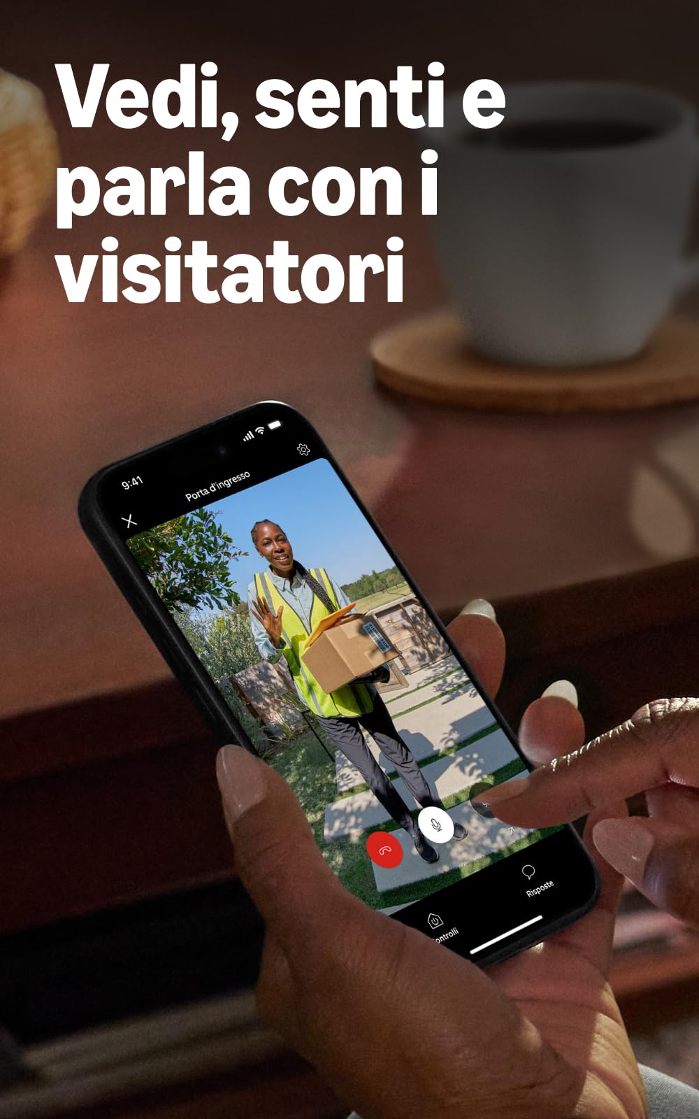 Ring Videocitofono Elite cablato (Wired Video Doorbell Elite, ultimo modello)| Campanello con videocamera, Retinal 4K | Power-over-Ethernet | Prova gratuita di 30 giorni del piano di abbonamento Ring