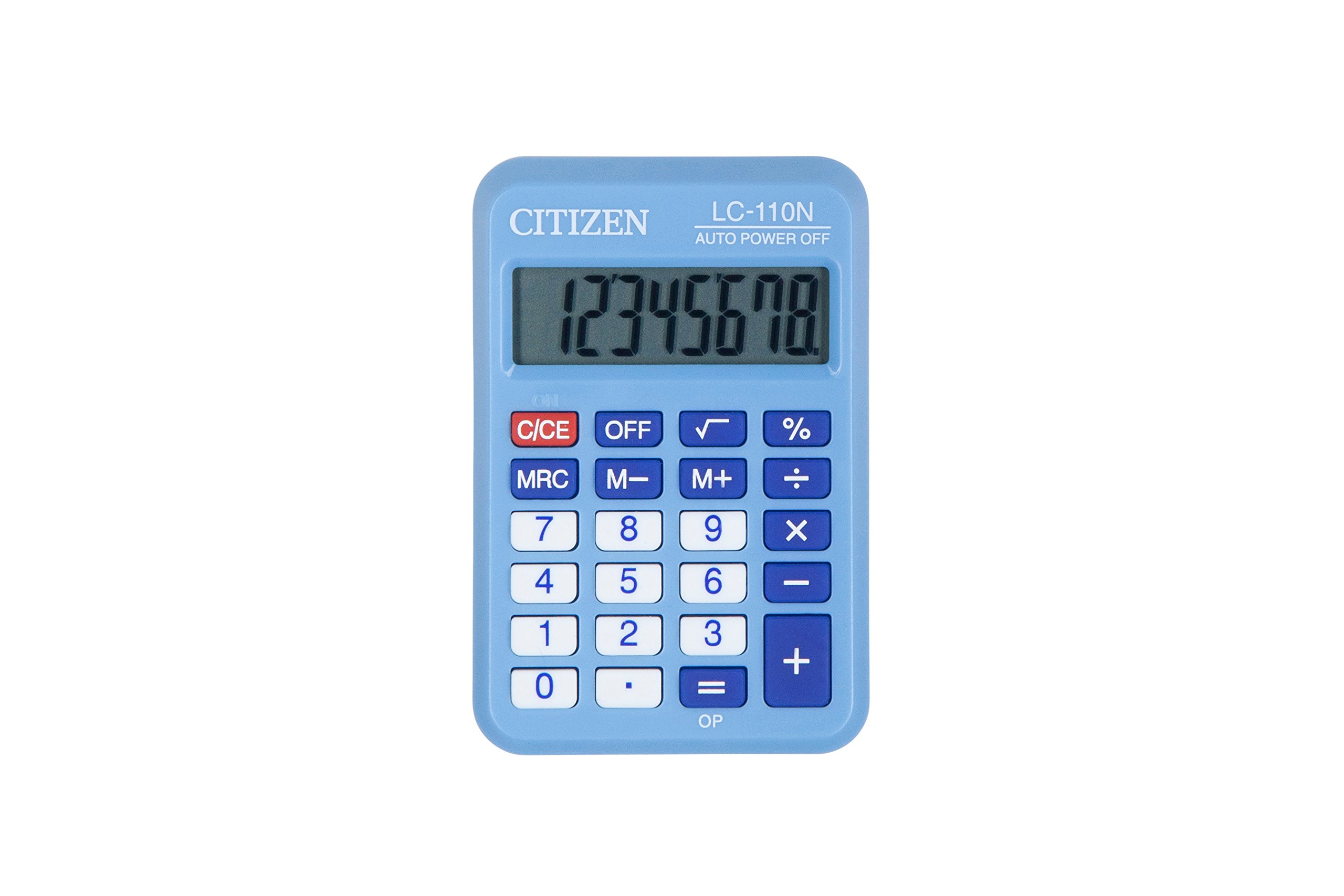 Citizen LC-110N 8-cyfrowy kalkulator kieszonkowy - niebieski