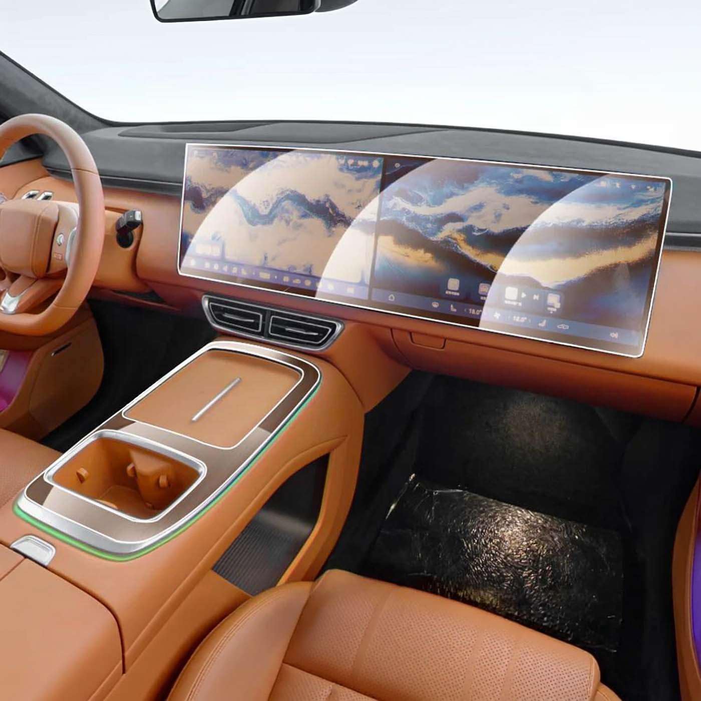 Car Interior Center Console Media Dashboard Navigation TPU Protector Film, for CHANGAN DEEPAL S09 2026 Anti-Scratch
