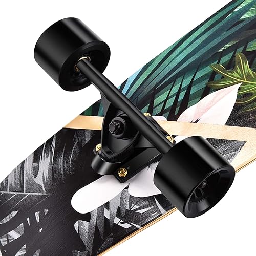 Miniatura 4 de Patineta de 42 pulgadas de largo completo Cruiser Pintail, el original Artisan Maple Skateboard Cruiser Pintail para crucero, tallado, estilo libre