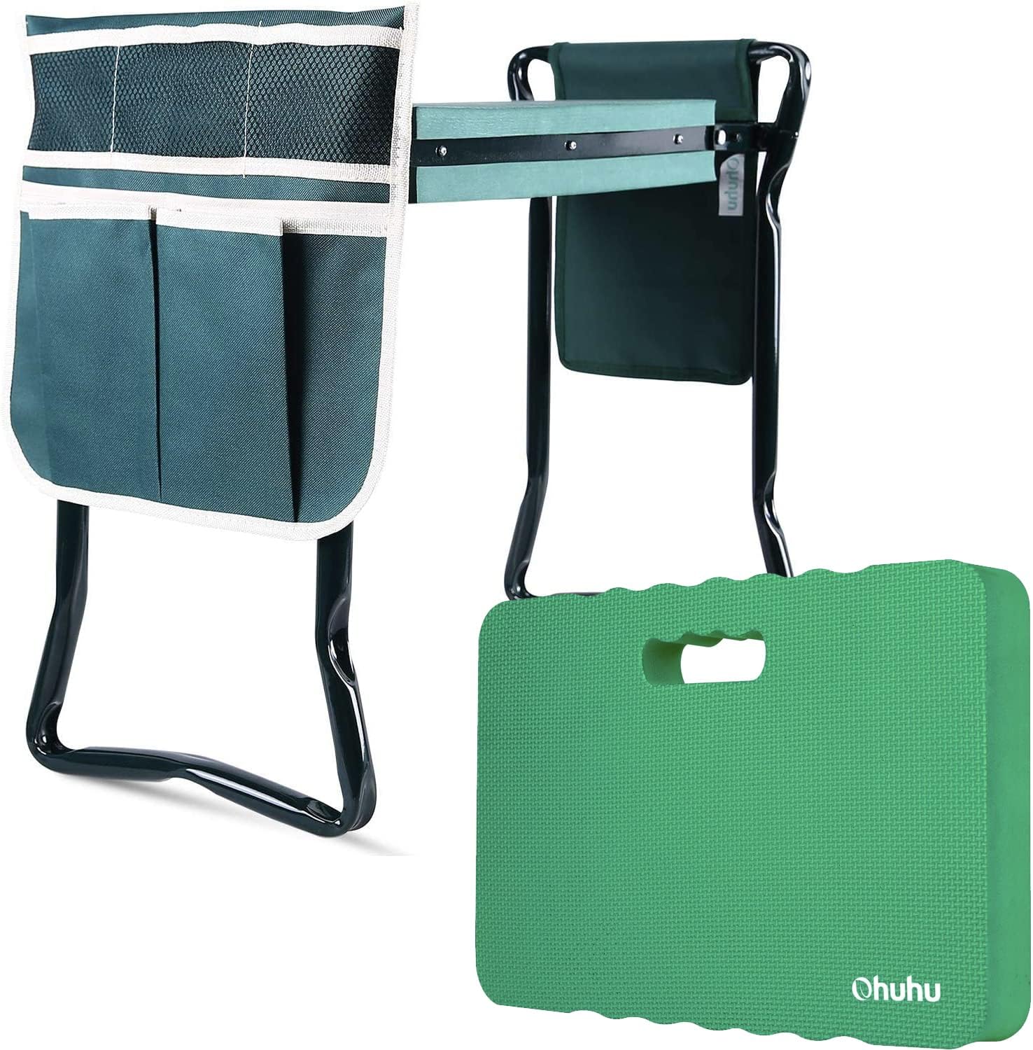Amazon.com: Ohuhu Garden Kneeler and Seat with Green Kneeling Pad ...