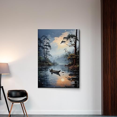 Easy Suger Vintage Landscape Wall Art Print, Nature Framed Large Gallery Art, Minimalist Art Ready to Hang, Decor Canvas, Wall Decor