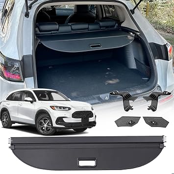 Cargo Cover for 2023 2024 2025 Honda HR-V Accessories,Leather Retractable Trunk Cover for Honda HRV 2023-2025 Accessories Privacy Luggage Security Shield Shade Anti-PeepingNo for Sport