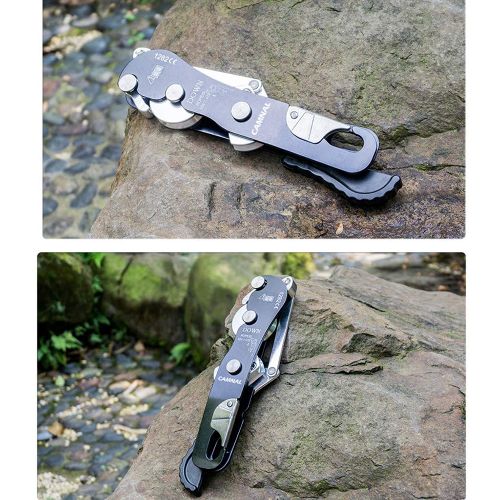 Discensore di arresto autofrenante per corda da 10-12 mm arrampicata speleologia Rappelling