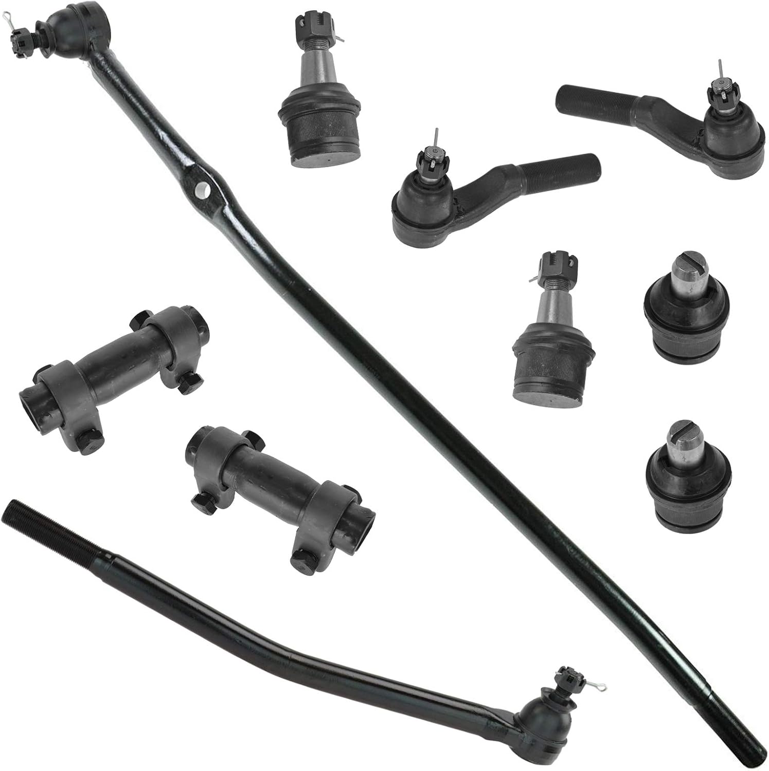 TRQ Upper Lower Ball Joint Inner Outer Tie Rod Adjusting Sleeve Set for E250 E350
