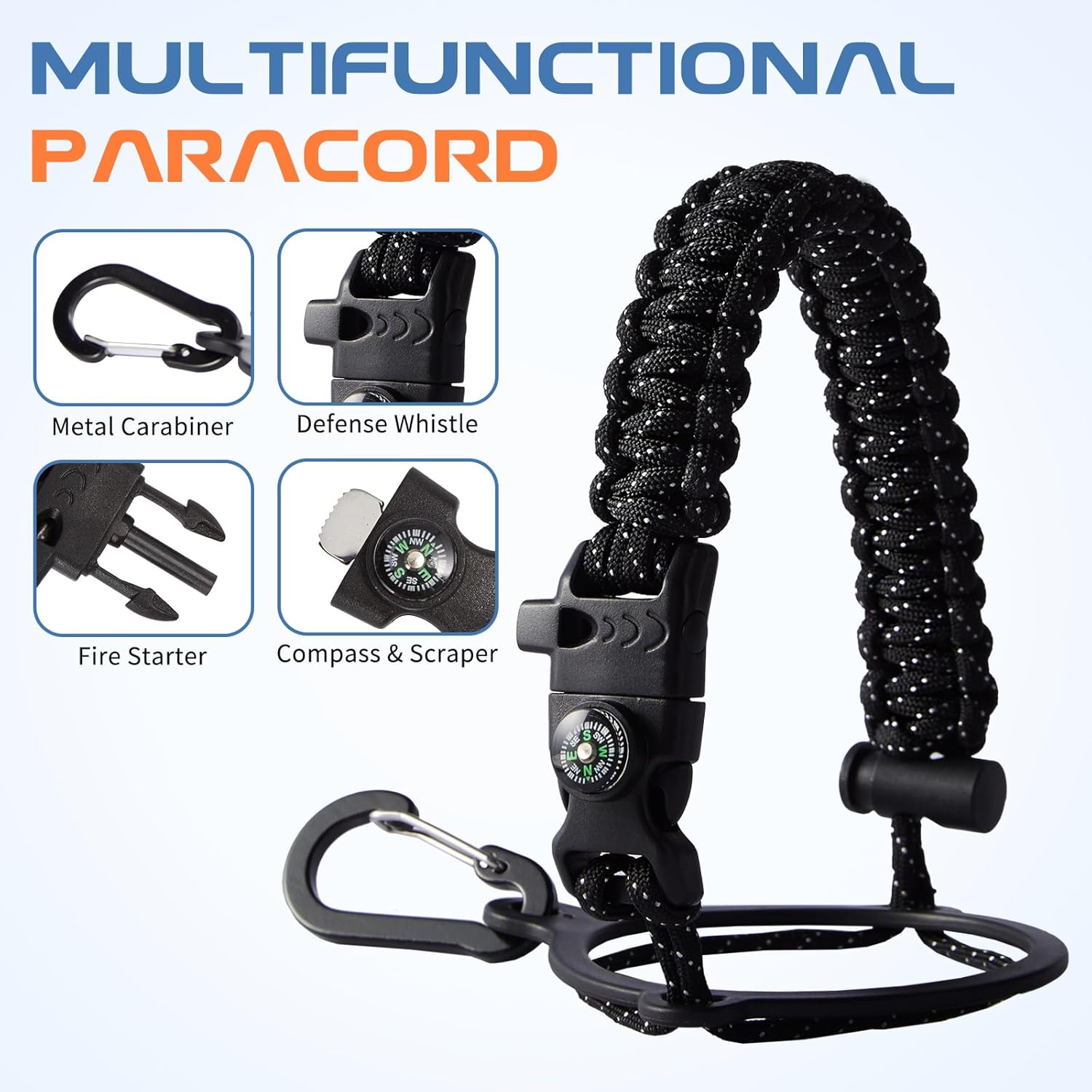 1 Gallon Insulated Water Jug w/ Straw - Double Wall Vacuum Insulated Black Water Bottles 128 oz, Gallon Water Bottle w/Paracord Handle, Protective Boot, Water Bottle w/ Strap Gym Work Travel - Image 5