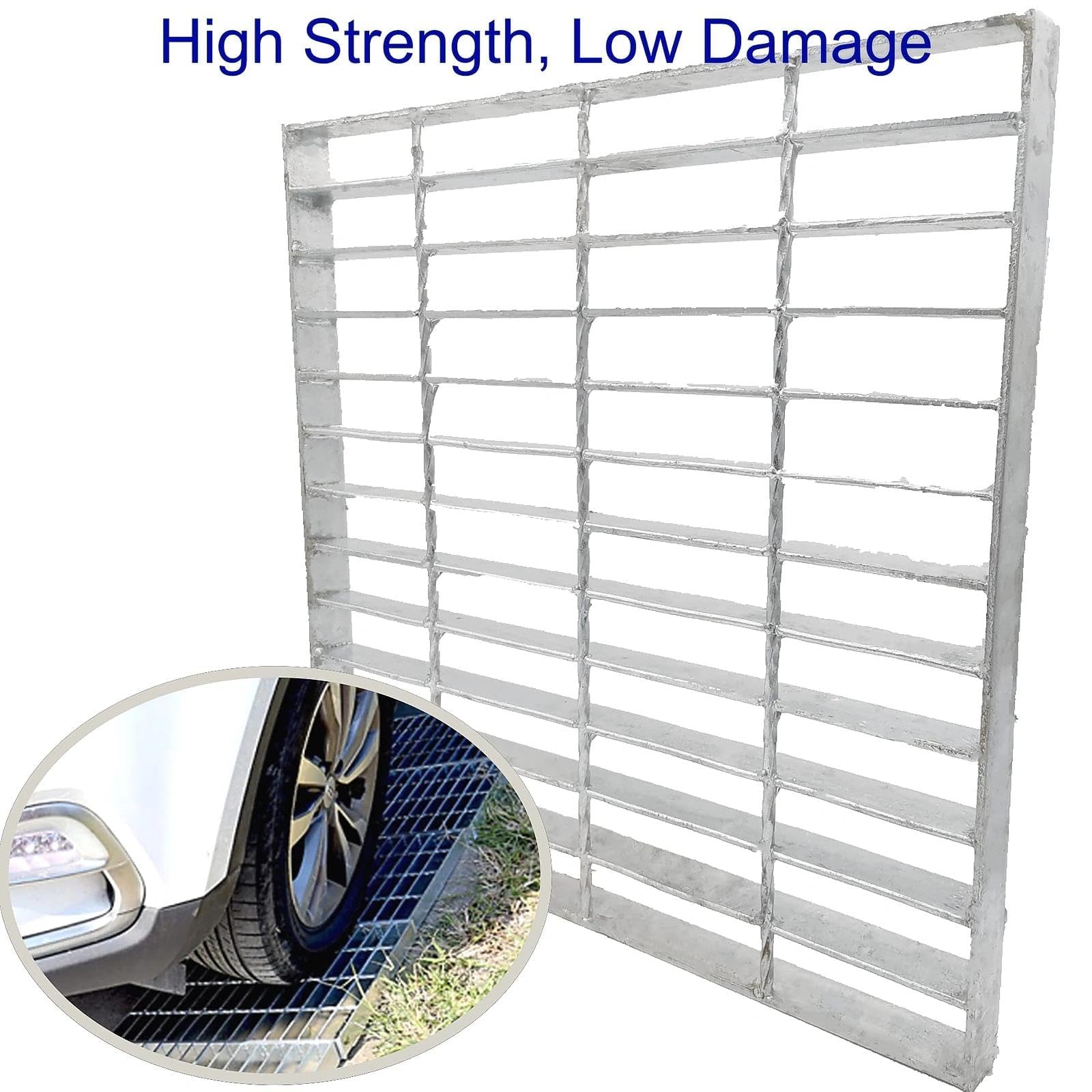 Rejilla Acero Galvanizado para Entrada 391 x 391 mm