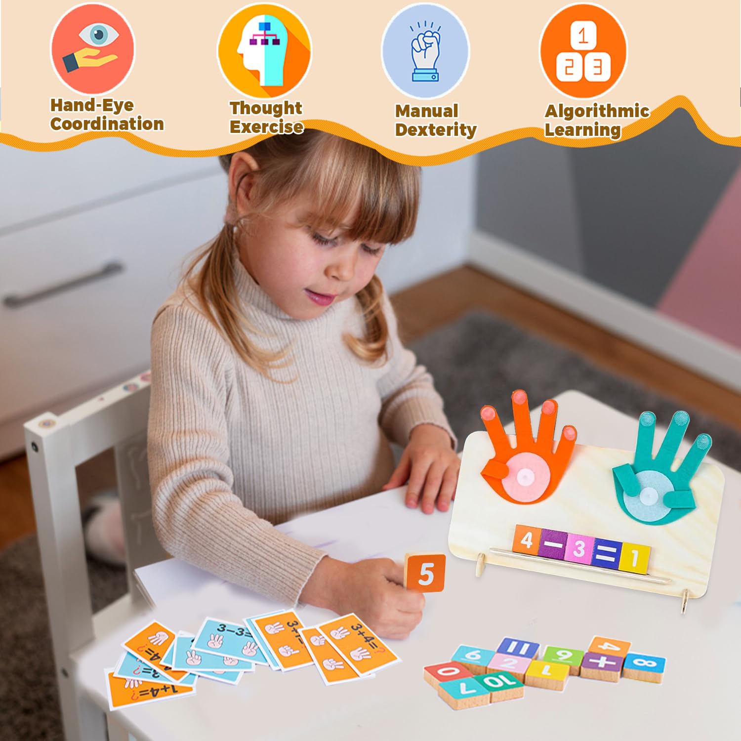 Yooyan Montessori Mathe Spielzeug - Holz Lernspiel Ab 3 Jahre