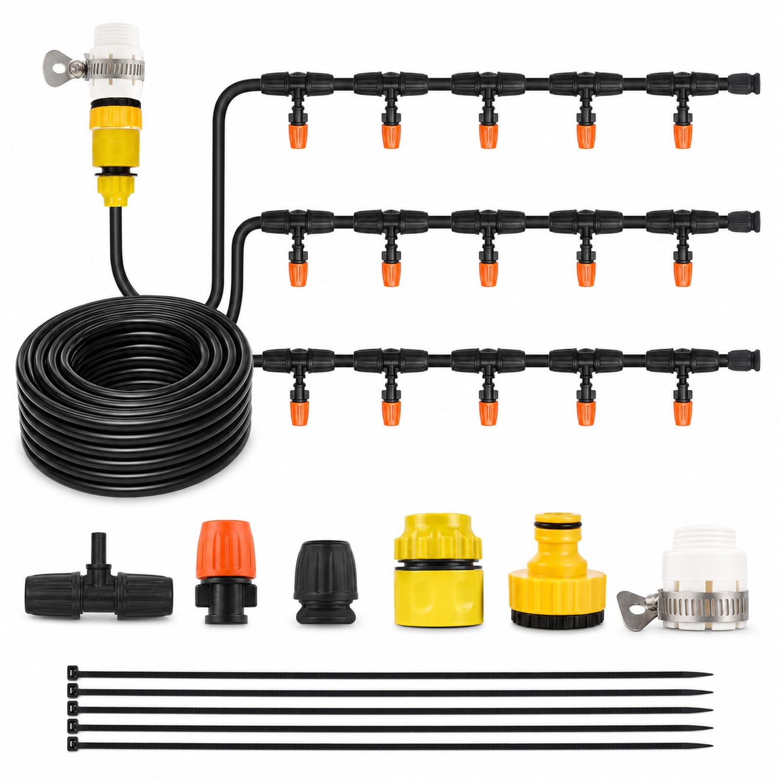 Irrigazione Giardino,Sprinkler Irrigazione System,Nebulizzatore per Terrazza Esterno,Wear-Resistant,Leak-Proof And Rust-Proof,for Gardens,Balconies,And Vegetable Gardens