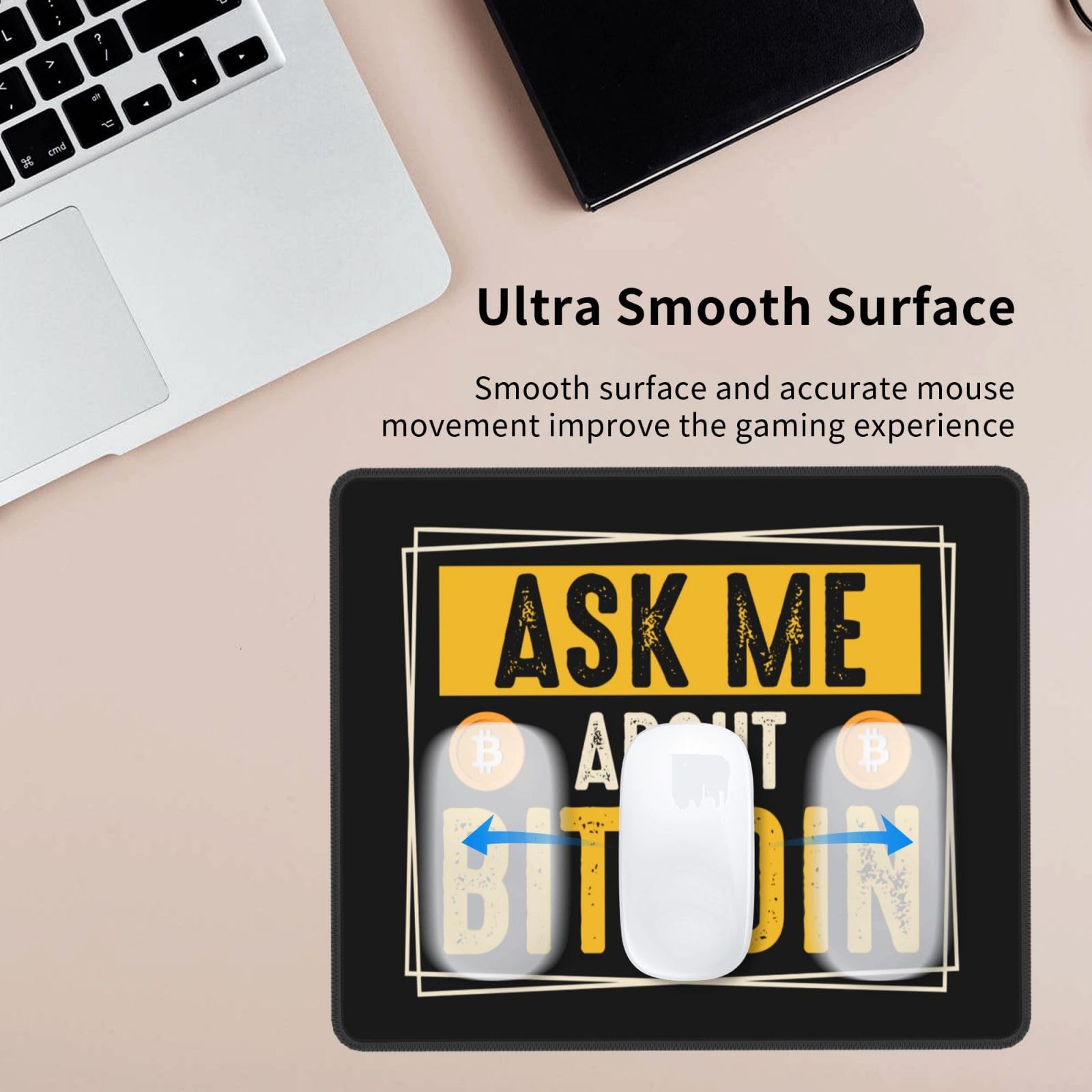 Amazon.com: Ask Me about Bitcoin Crypto Mouse Pad Non-Slip Rubber Base  10x12 in Square Waterproof Mouse Pad for Laptop Office Desk Accessories  Mouse Pad : Office Products
