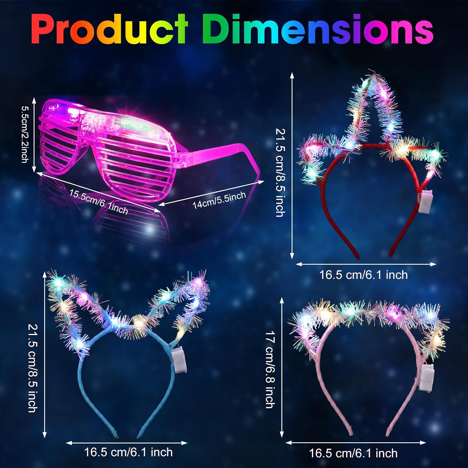 Honoson LED Light Up Glasses