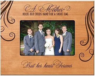 LifeSong Milestones Picture Frame A Mother Holds Her Childs Hand for a Short Time but Her Heart Forever 9.75Ã® x 7.75Ã® Holds 4x6 Photo (Cherry)
