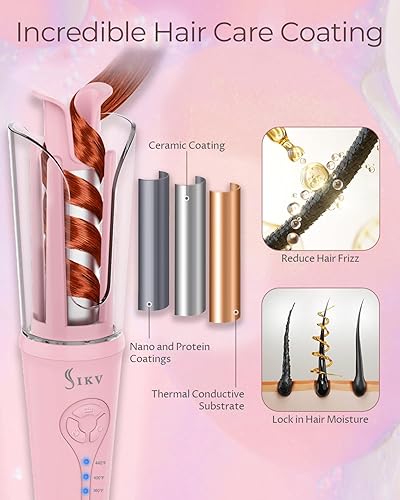 Miniatura 5 de Rotating Curling Iron, Auto Hair Curler, Automatic Curling Wand 1 Inch Barrel, Beachwaver Hair with Fast Heating and Auto Shut-Off for Hair Styling