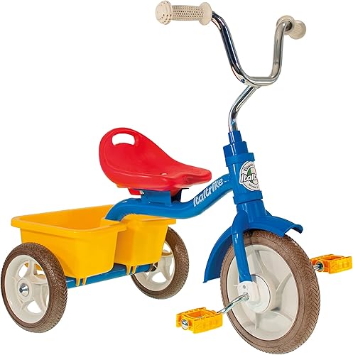Italtrike Triciclo Transporter Classic para exteriores con cesta para niños pequeños y niños, ingeniería superior, fuerte y duradero, asiento