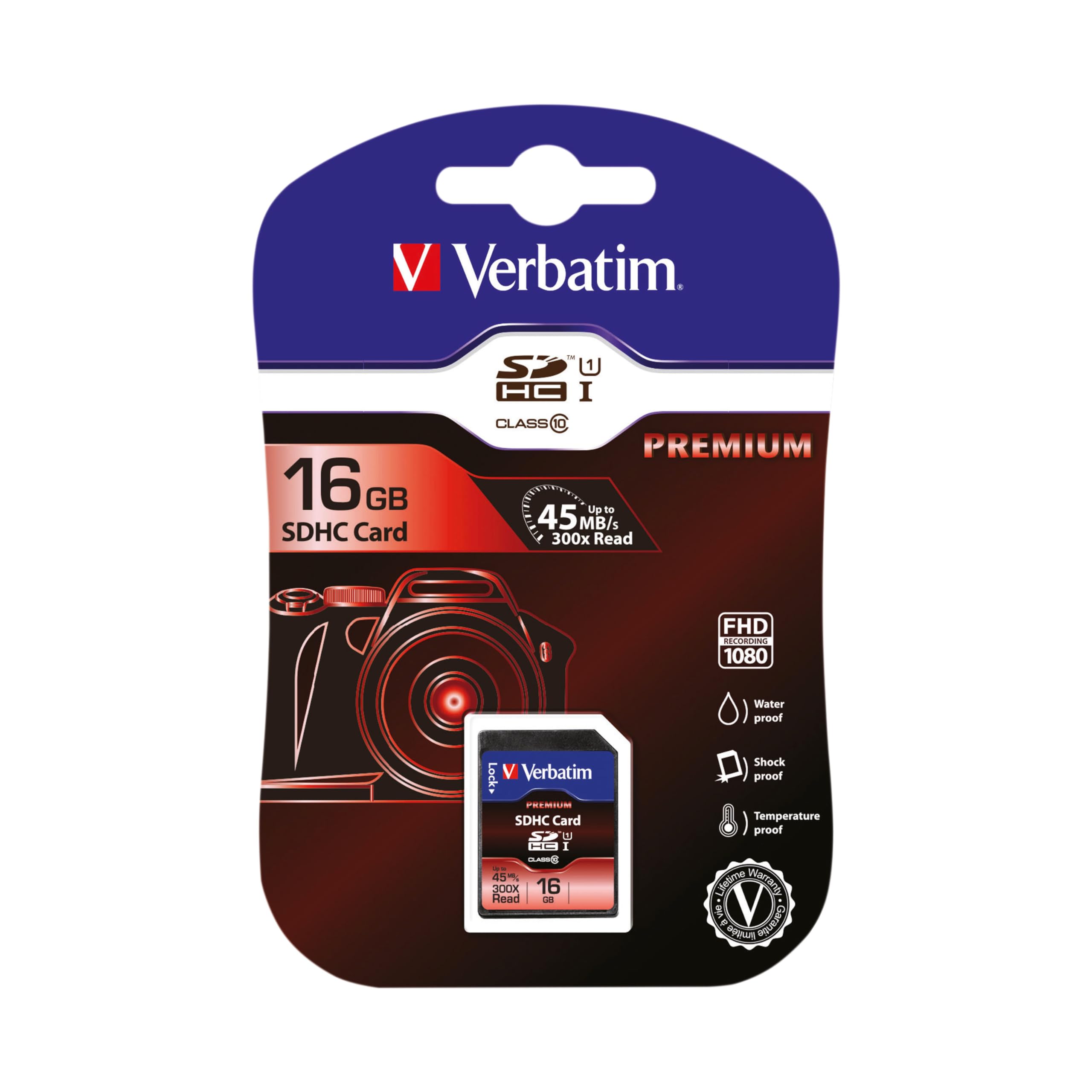 Verbatim SDHC Karte 16GB Class 10