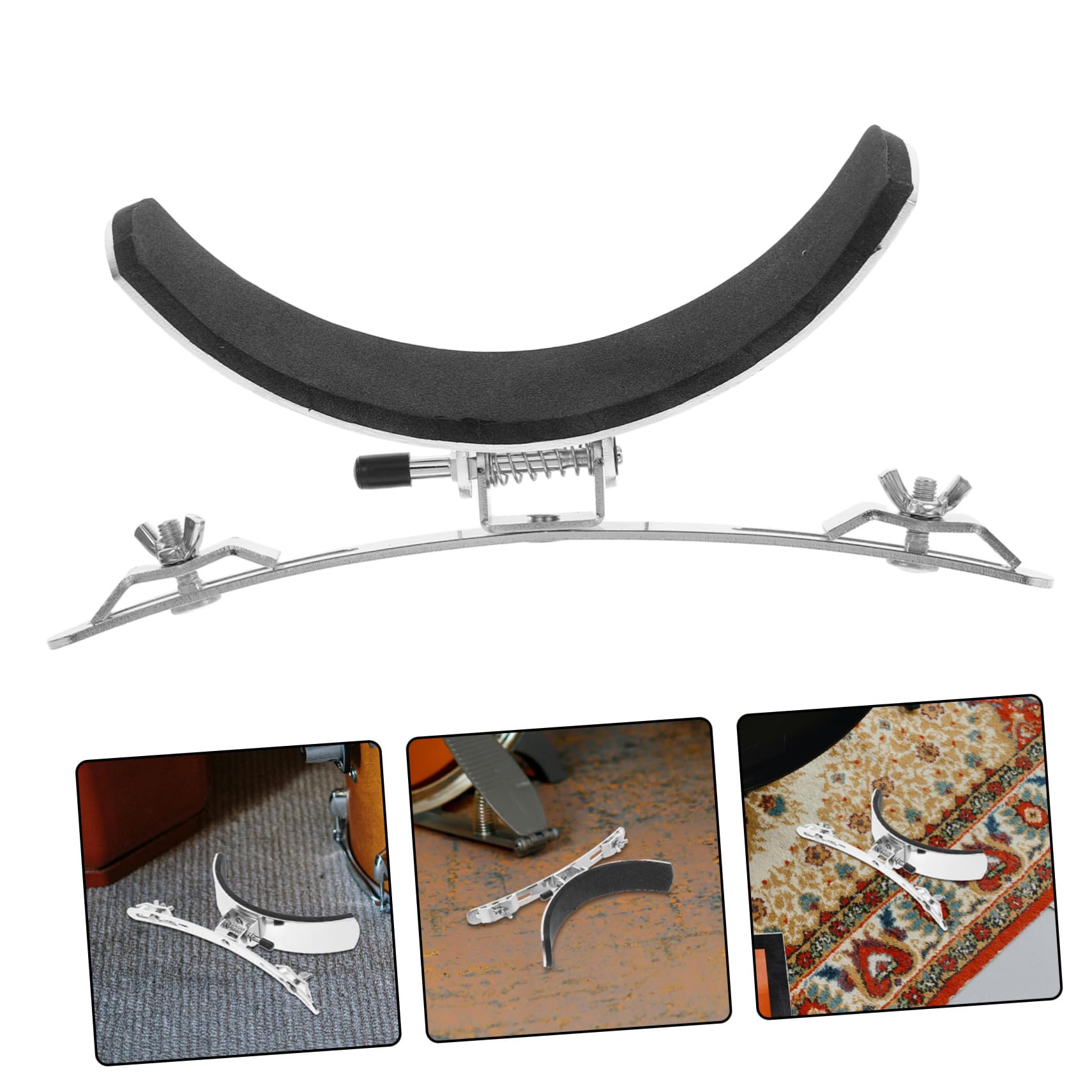 Supporto Argento Spugna per Gambe Tamburo da Marcia in Acciaio Inossidabile per Supporto Stabile e Facile da Installare, Accessorio Pratico per Casa