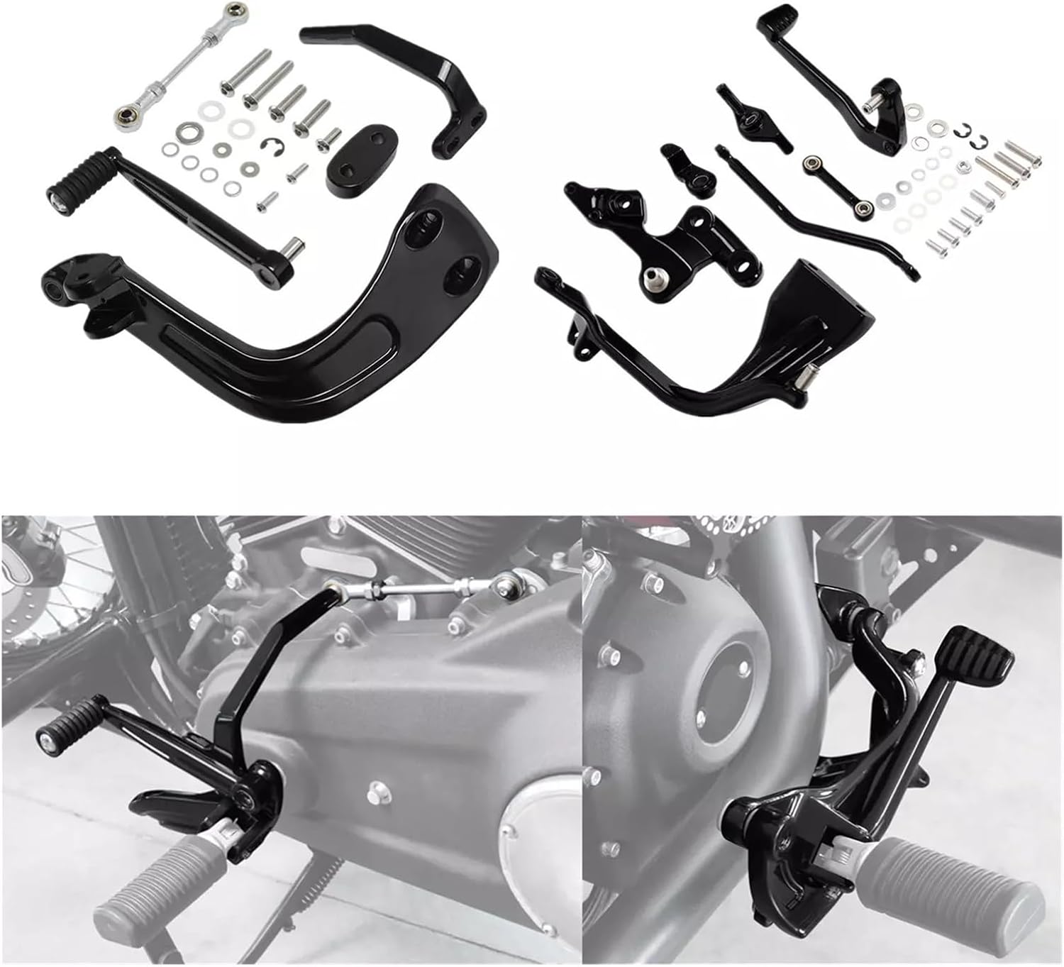 Compatible with Sport Glide Bob FXDRS 2018 to 2024 Motorcycle Center Shift Brake(Black)