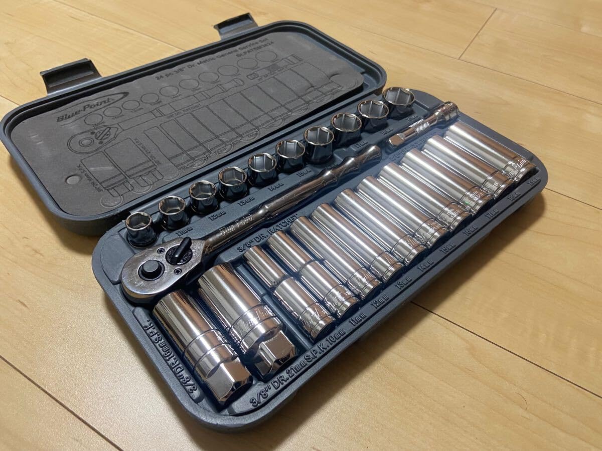 ブルーポイント 3/8 ラチェットレンチ ソケット 工具セット スナップオン ブルーポイント 3/8 ラチェットレンチ ソケット 工具セット