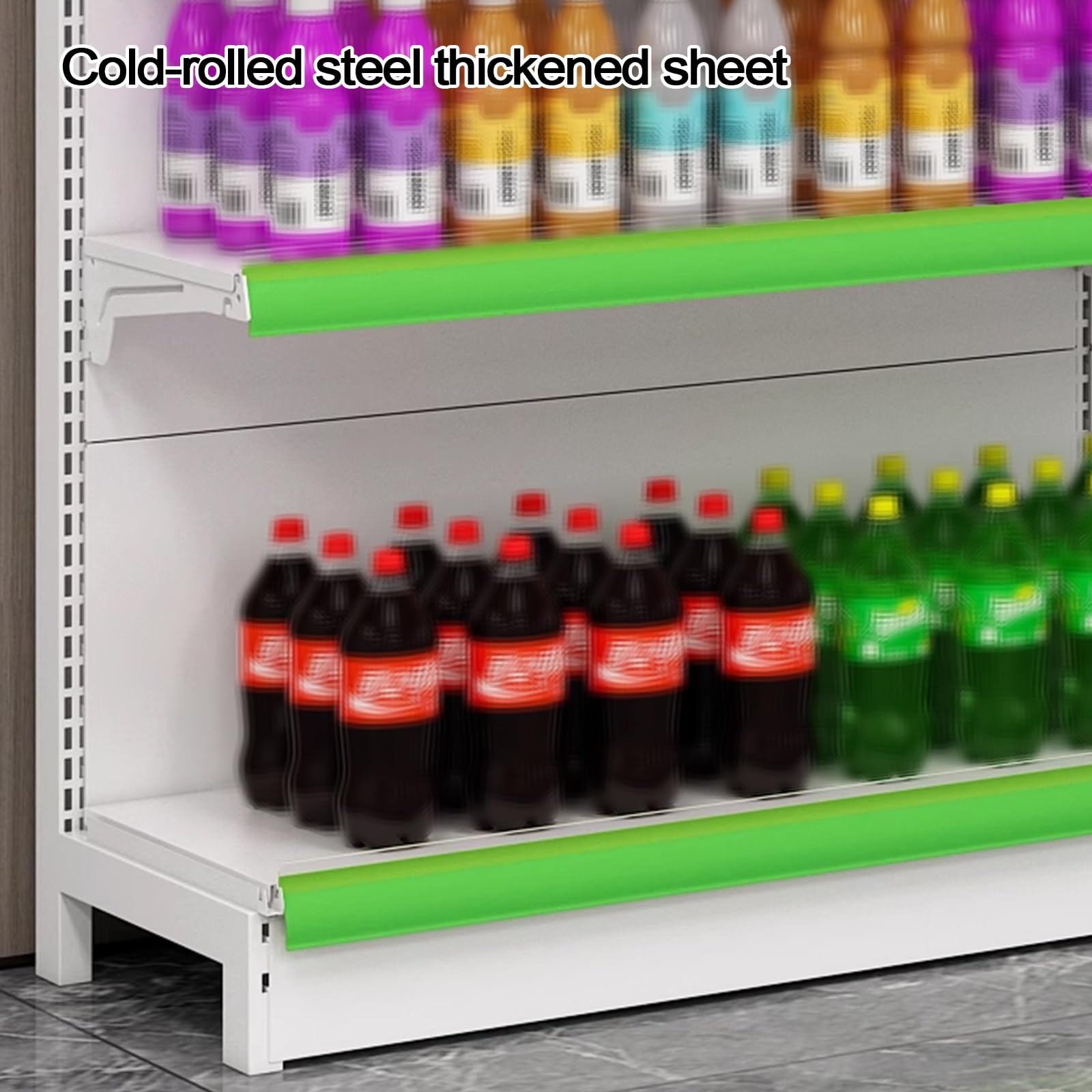 Regał do Dużych Obciążeń Stal Walcowana na Zimno Regały do ​​supermarketów Regulowane Półki Możliwość Montażu Nieograniczona Rozbudowa do Sklepów, Supermarketów i Aptek(White,73cm Main)