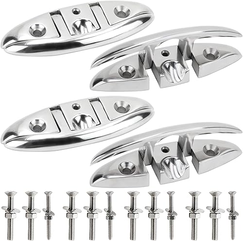 Miniatura 8 de Tacos plegables de acero inoxidable 316 de 5 pulgadas, 6 pulgadas, 8 pulgadas, para barco, kayak, decoración con cierre