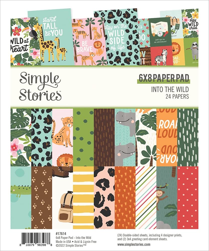 Simple Stories Into The Wild Paper 6X8 Pad