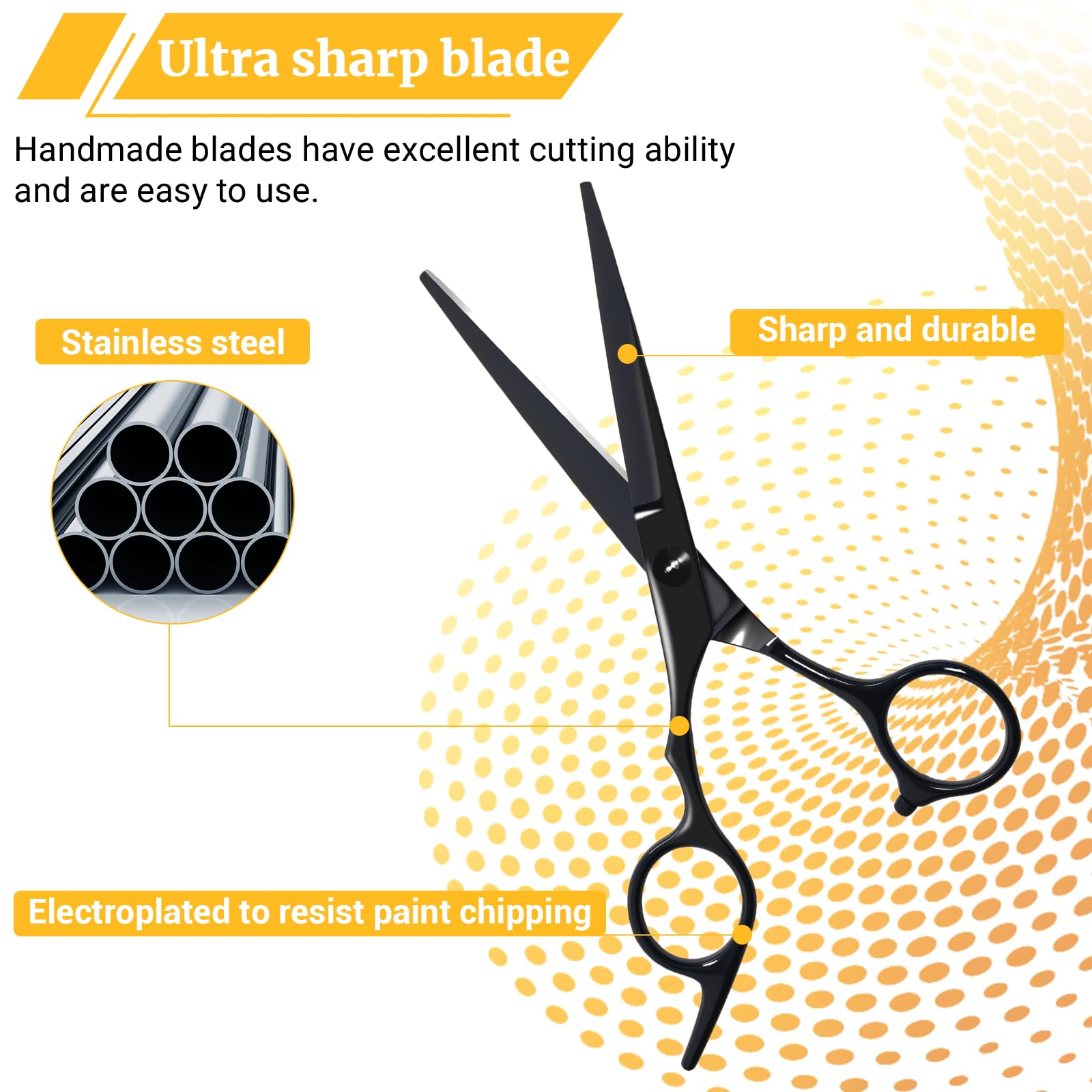 6.5" Professional Hair Scissors,Sharp Hairdressing Scissors for Women & Men - Image 3